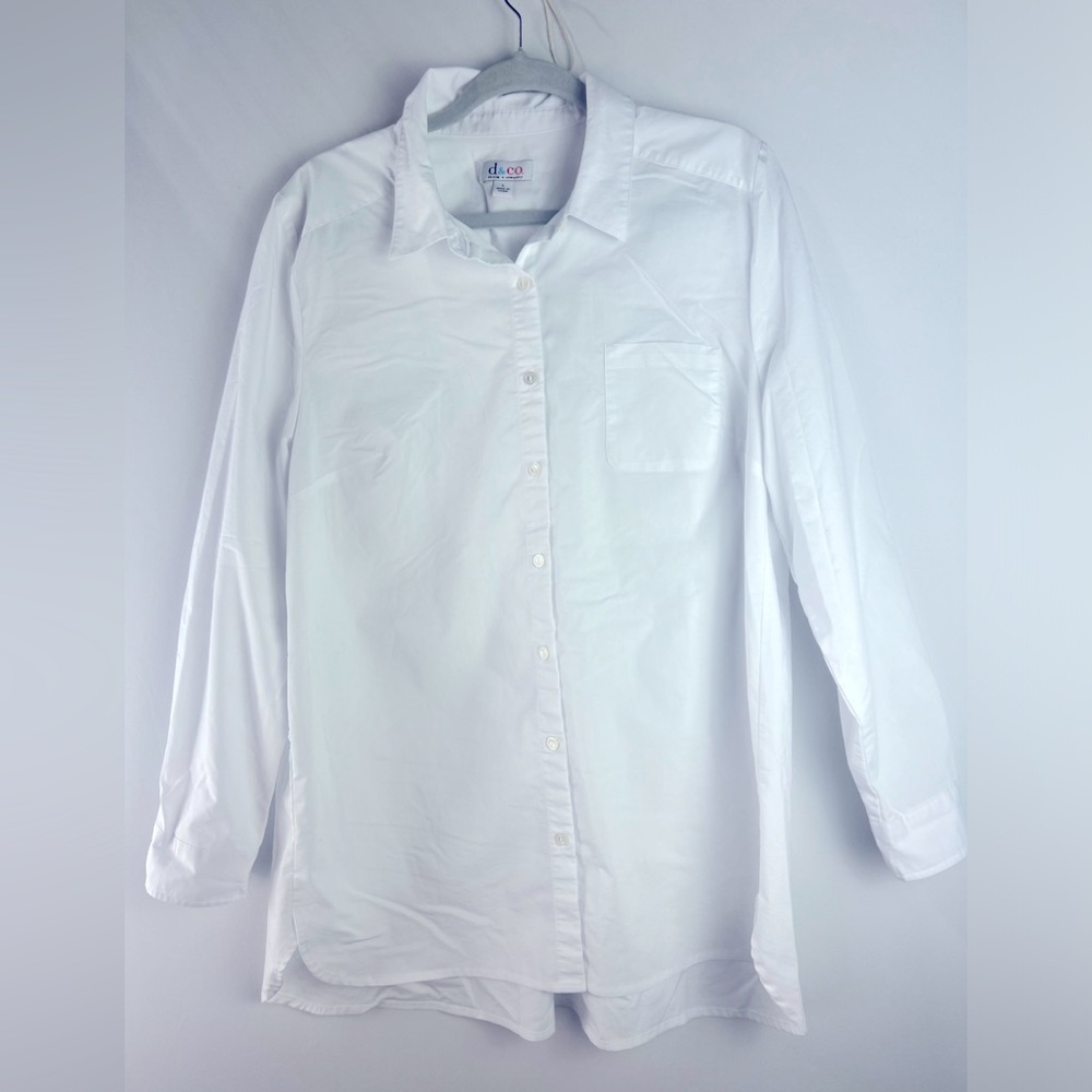 Denim & Company QVC Large Button Down white shirt